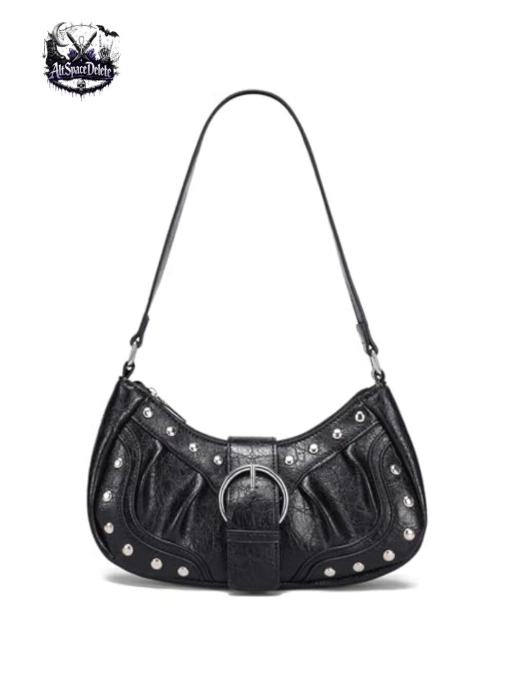 Y2K Vegan Leather Studded Small Shoulder Bag Going Out Purse